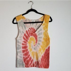 Jolie & Joy 2X ribbed tie dye tank top 100% cotton